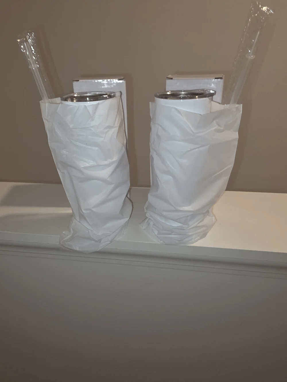 White Stainless Steel Travel Tumbler - Double Wall Insulated